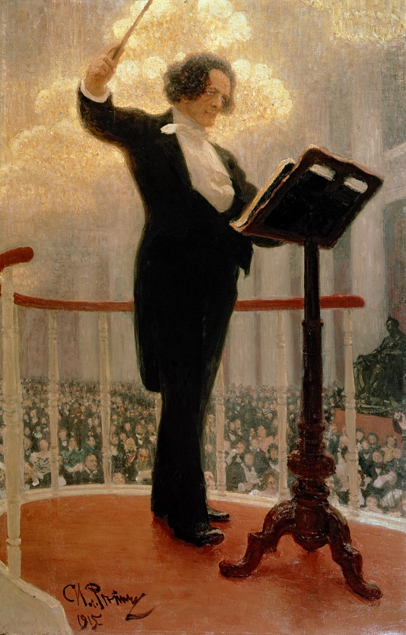 Retrato del Compositor Ruso Anton Grigoryevich Rubinstein (1829-1894) 1915 de Ilya Efimovich Repin