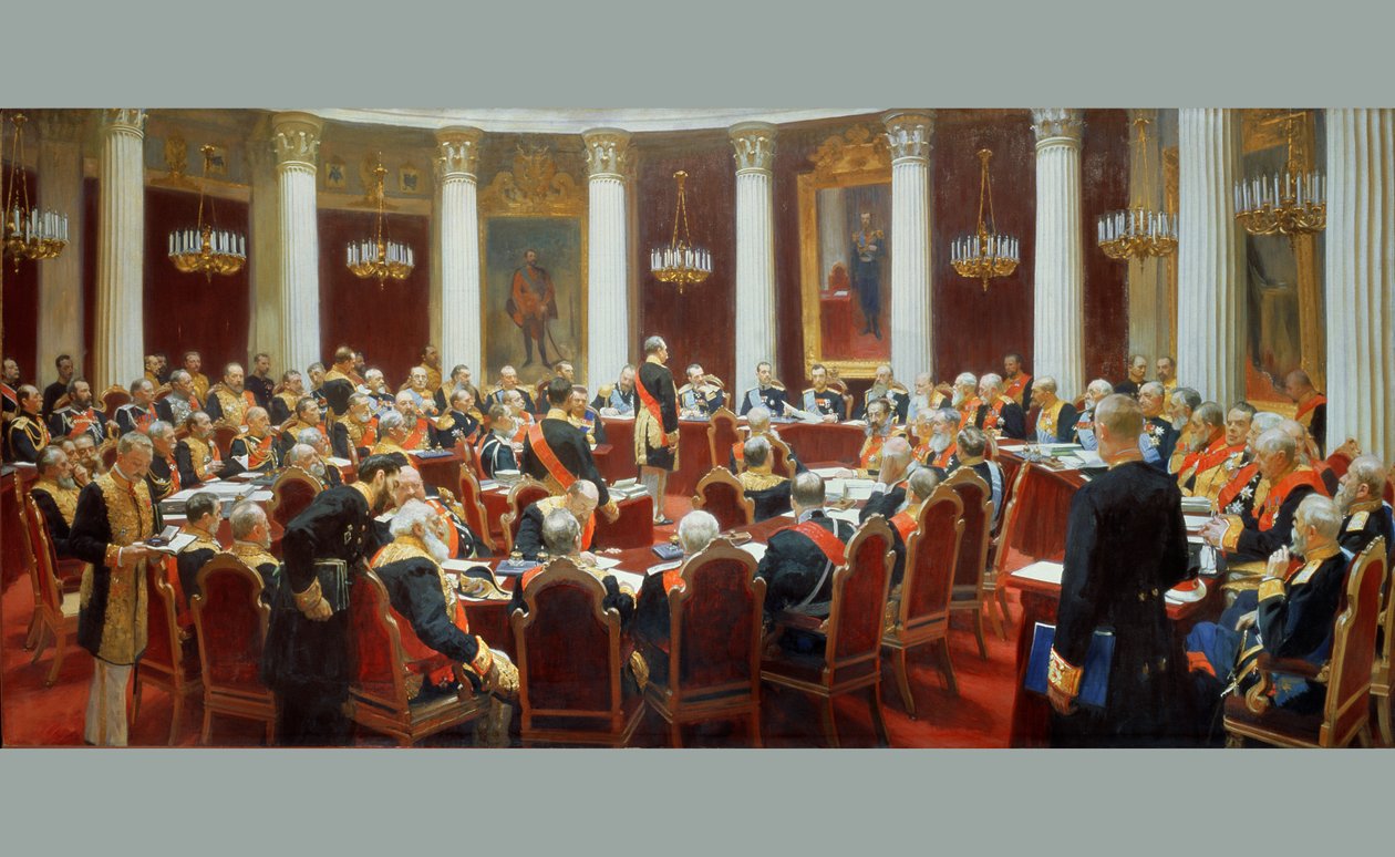 La sesión ceremonial del Consejo de Estado, 7 de mayo de 1901 de Ilya Efimovich Repin