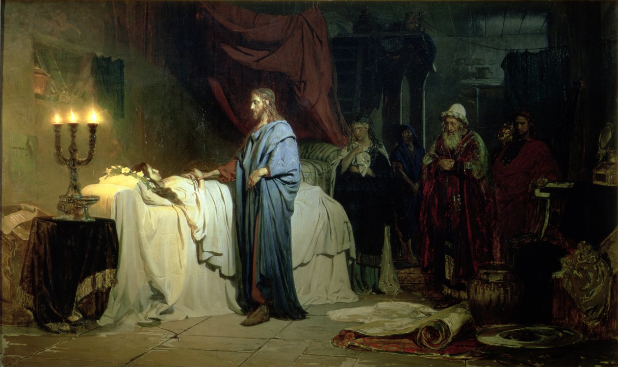La resurrección de la hija de Jairo, 1871 de Ilya Efimovich Repin