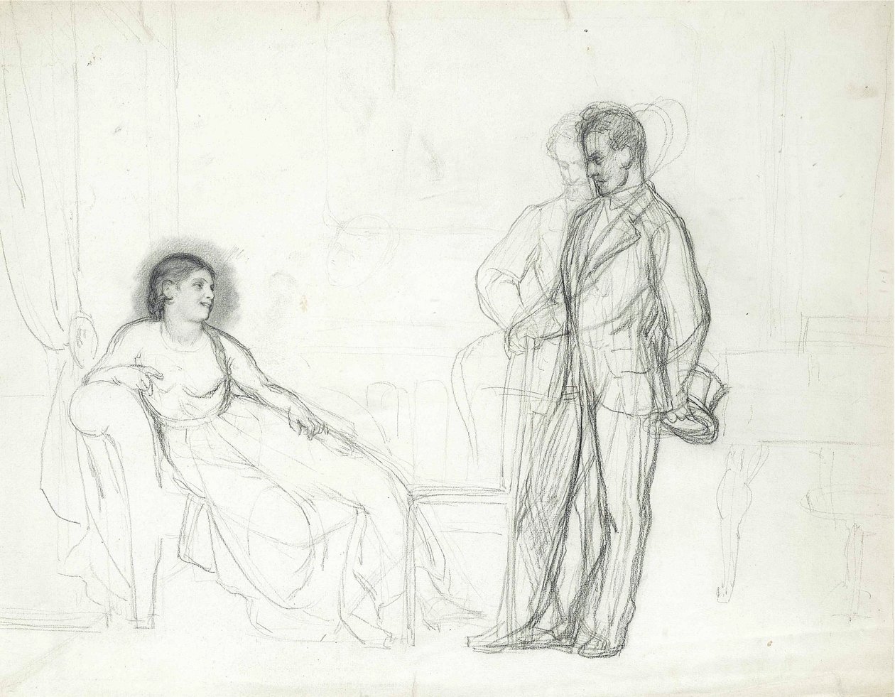 Adelina Patti como Violetta en la ópera La traviata de Giuseppe Verdi, finales de 1860s-principios de 1870s de Ilya Efimovich Repin