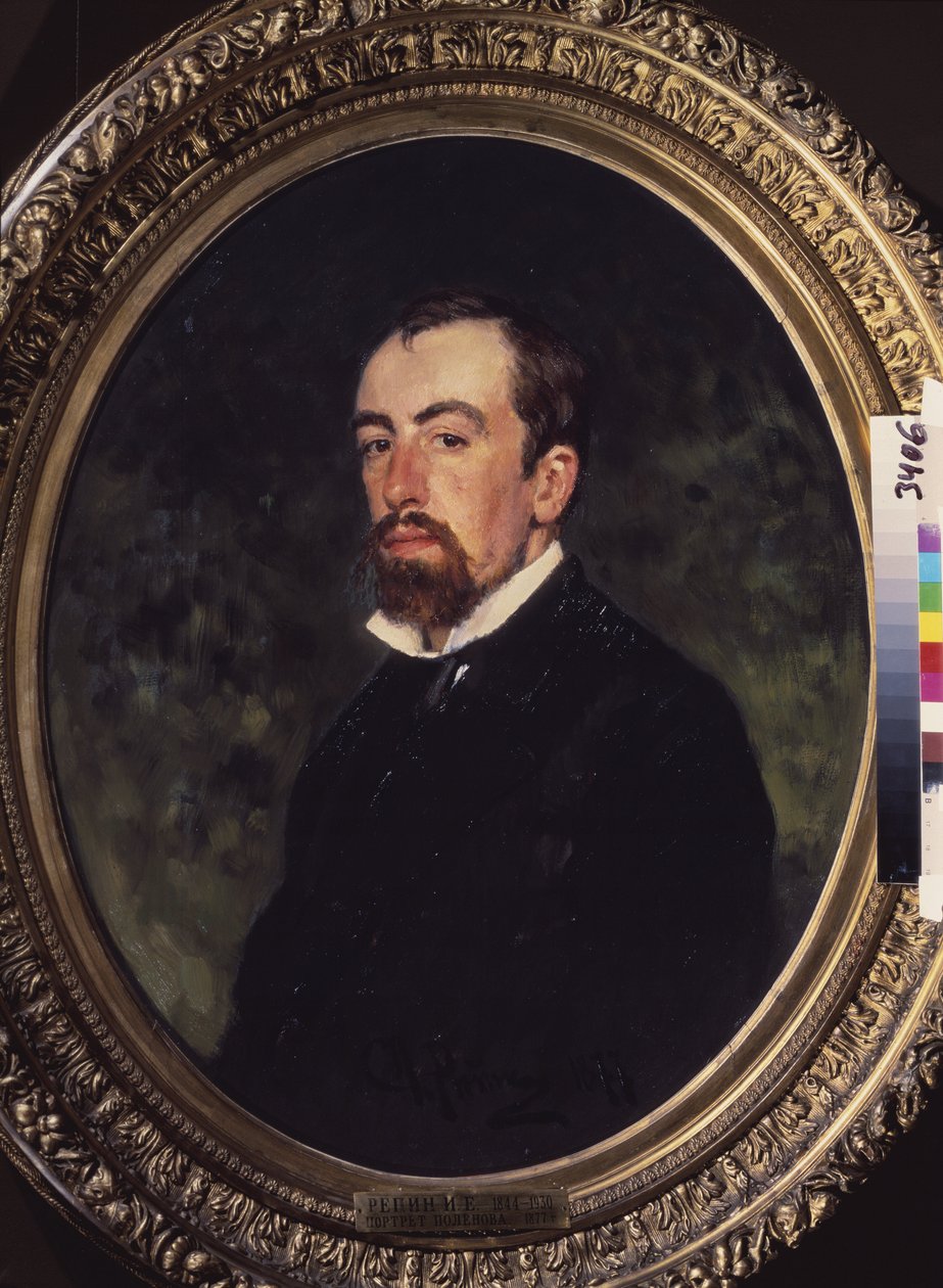 Retrato del artista Vasily Polenov (1844-1927). Pintura de Ilya Yefimovich Repin (Ilia Repin) (1844-1930), óleo sobre lienzo de Ilya Efimovich Repin