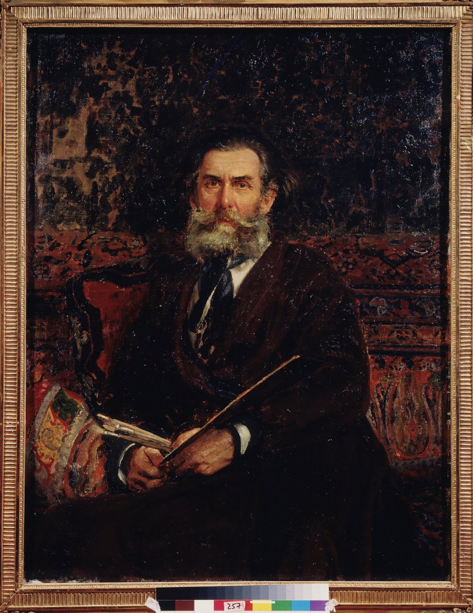 Retrato del pintor Alexey Bogolyubov (Bogolyubov y Bogolyubov) (1824-1896). Pintura de Ilya Yefimovitch Repin (Ilya Repine) (1844-1930), huile sir toile de Ilya Efimovich Repin