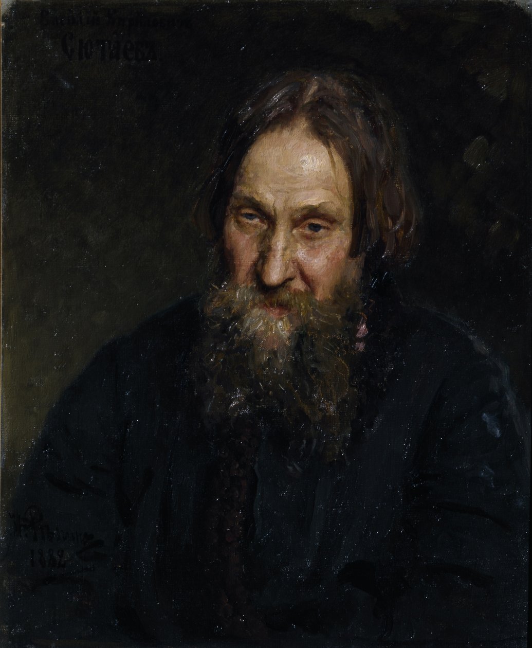 Retrato de Vasily Kirillovich Syutayev 1819-1892, 1882 de Ilya Efimovich Repin