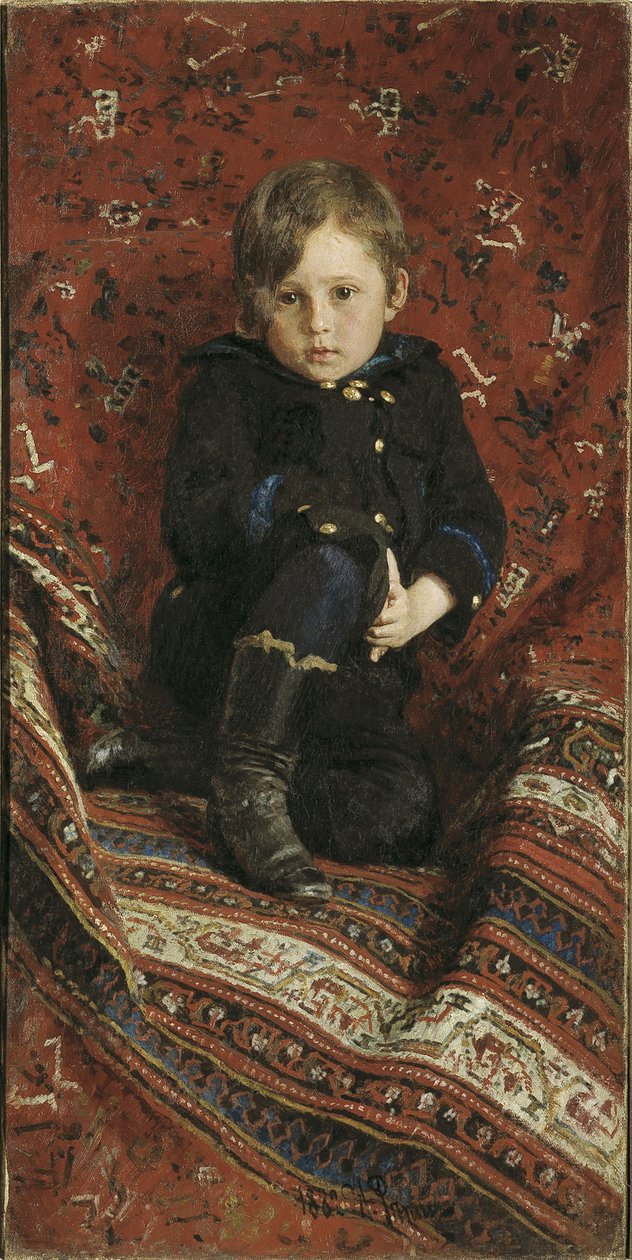 Retrato de Yury Repin, el hijo del artista, 1882 de Ilya Efimovich Repin