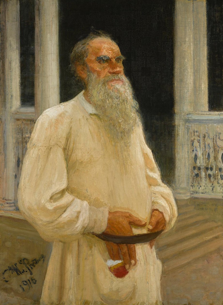 Retrato del autor Conde Lev Nikolayevich Tolstoy 1828-1910, 1916 de Ilya Efimovich Repin