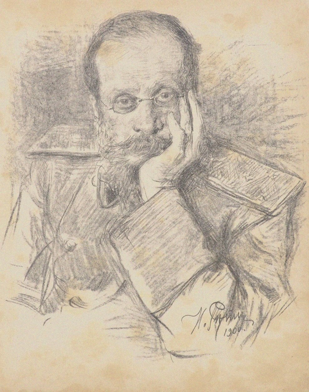 Retrato del compositor César Antonovich Cui 1835-1918, 1900 de Ilya Efimovich Repin