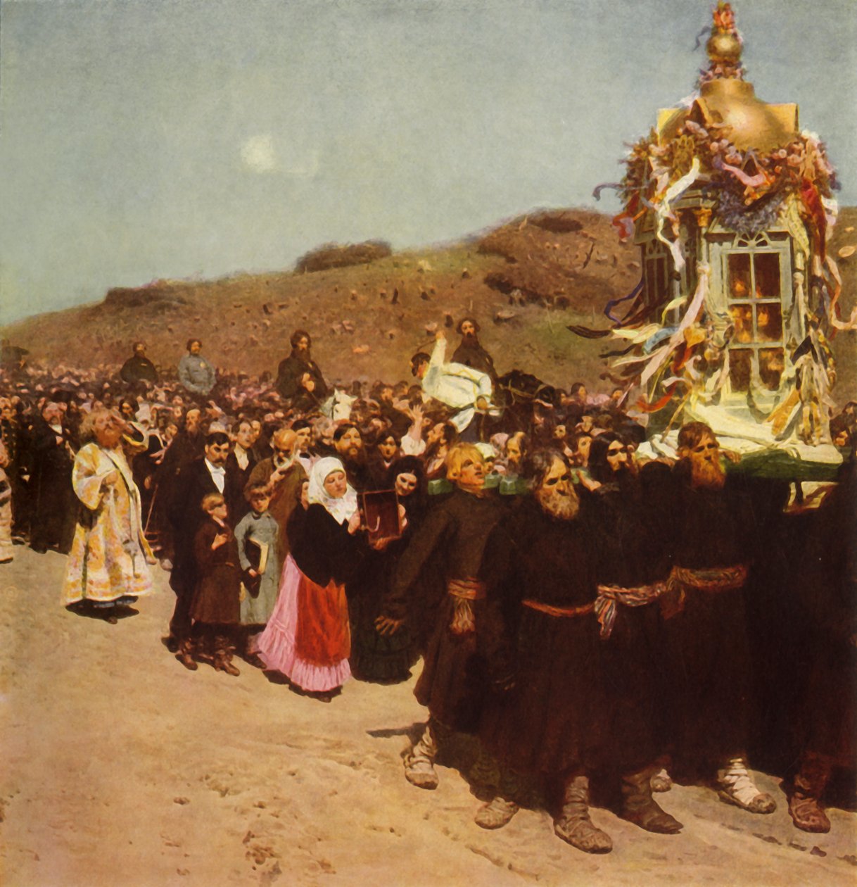Procesión en la Gobernación de Kursk, 1880-1883, 1965 de Ilya Efimovich Repin