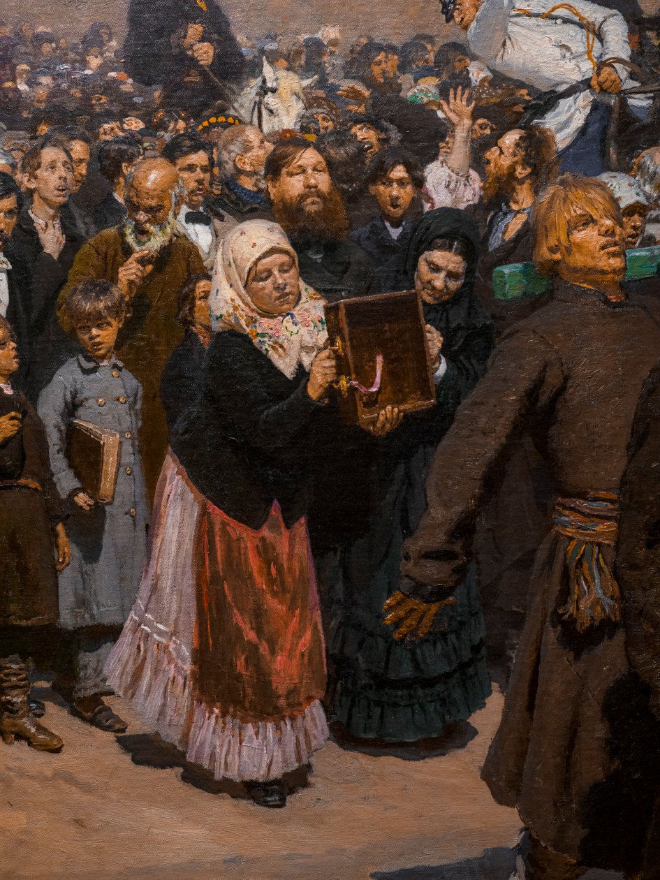 PROCESION RELIGIOSA EN LA PROVINCIA DE KURSK (detalle) de Ilya Efimovich Repin