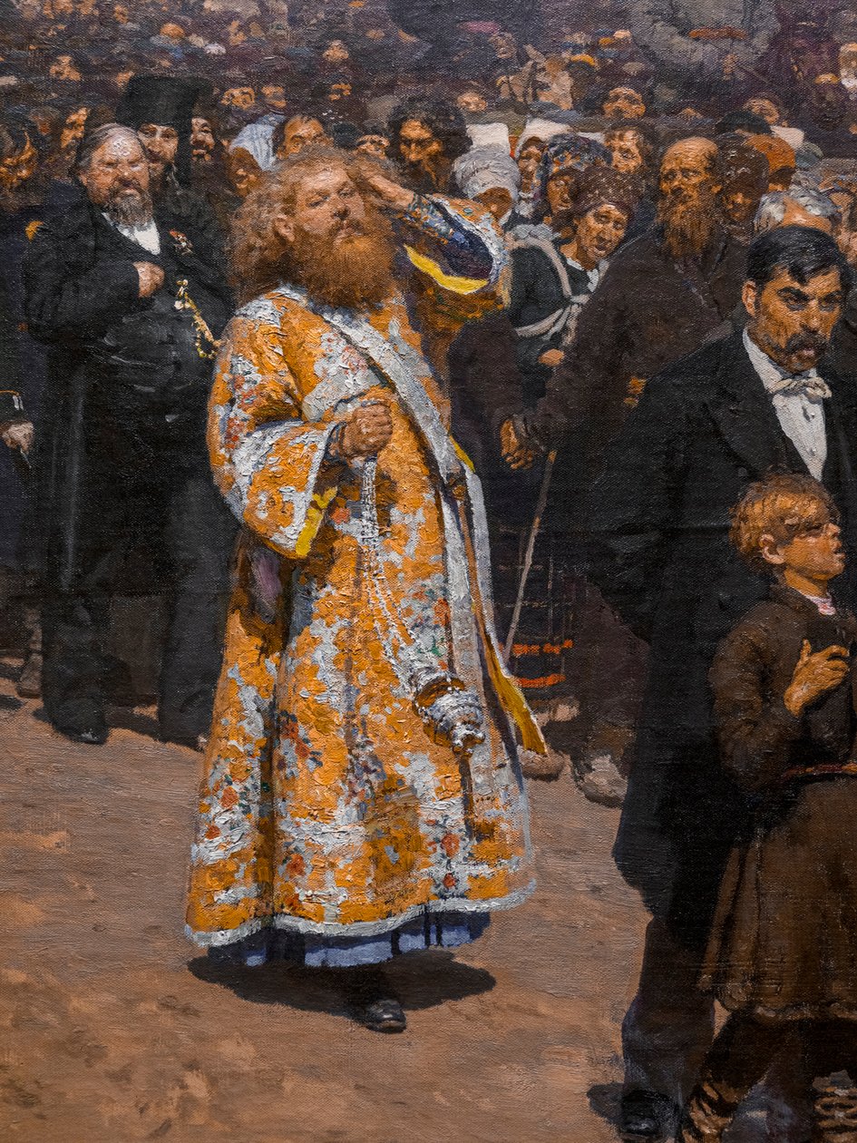 PROCESION RELIGIOSA EN LA PROVINCIA DE KURSK (detalle) de Ilya Efimovich Repin