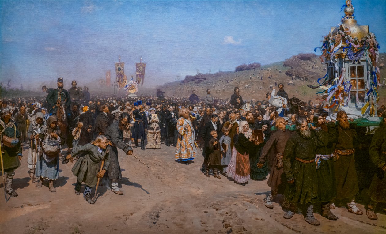 PROCESIÓN RELIGIOSA EN LA PROVINCIA DE KURSK de Ilya Efimovich Repin
