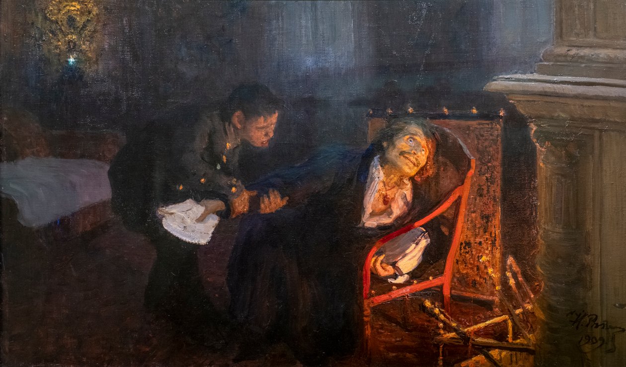AUTOINMOLACIÓN. GOGOL QUEMANDO SU MANUSCRITO de Ilya Efimovich Repin