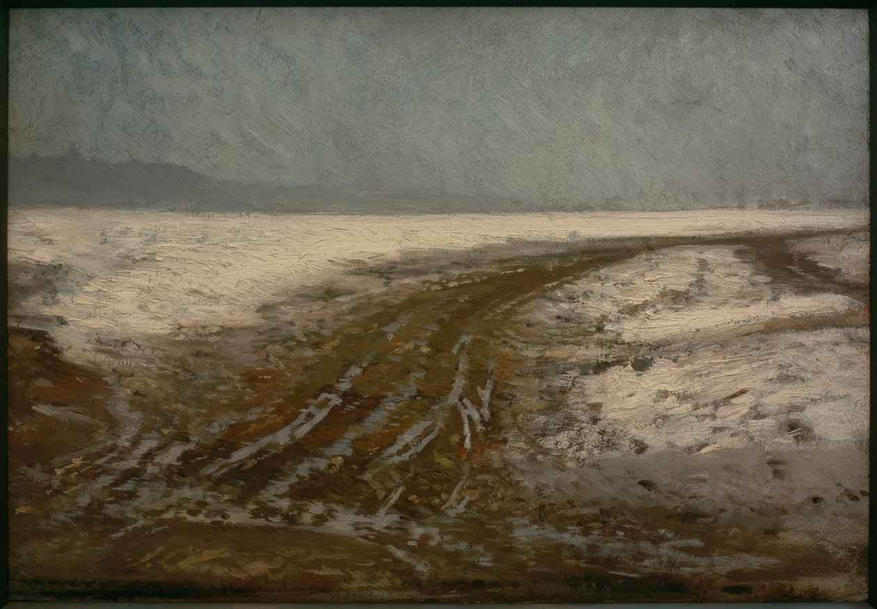 Camino (Calle en la nieve) de Ilya Efimovich Repin