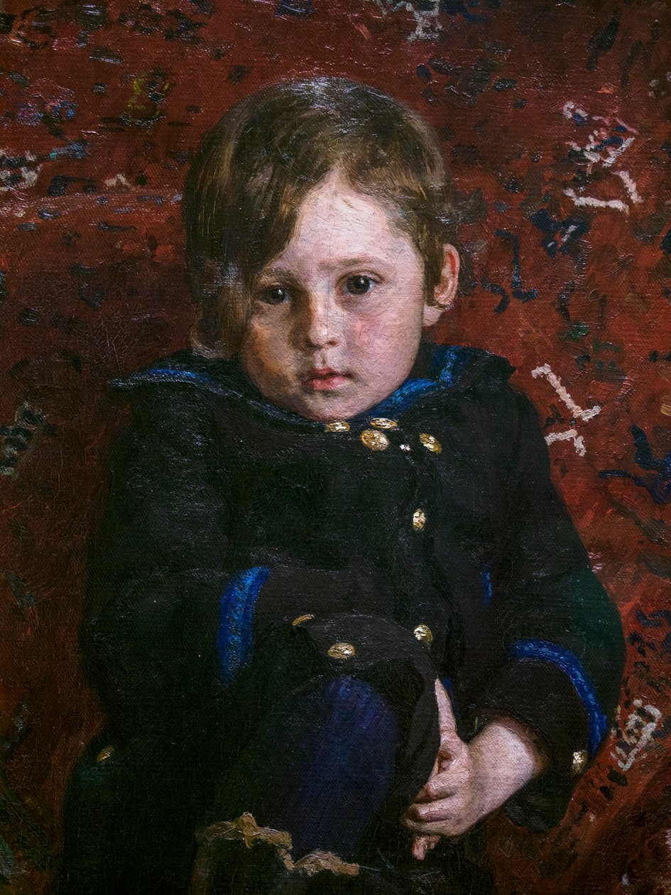Yuri Repin de niño (detalle) de Ilya Efimovich Repin
