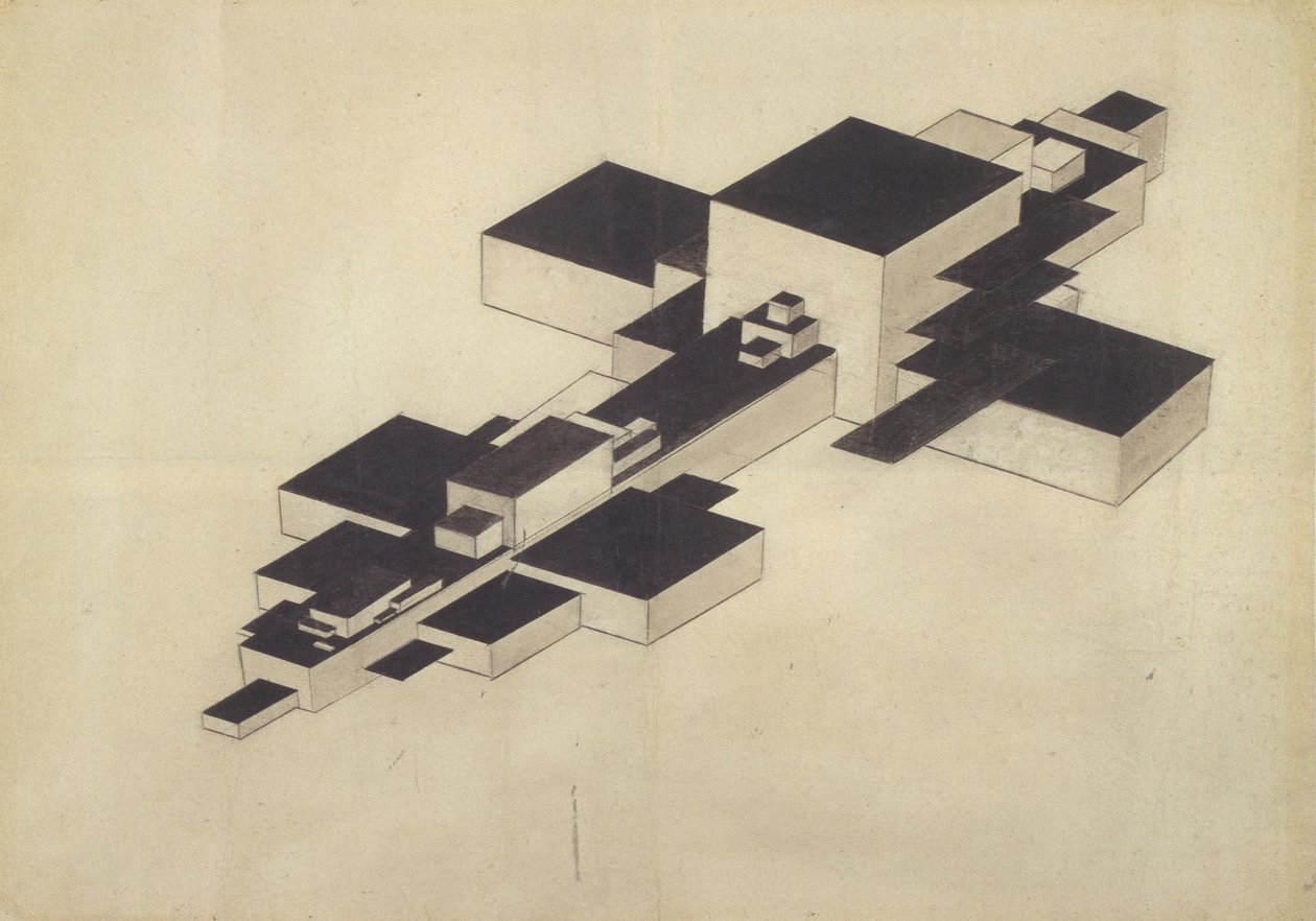 Diseño para avión suprematista Supremolet de Ilya Grigorevich Chashnik