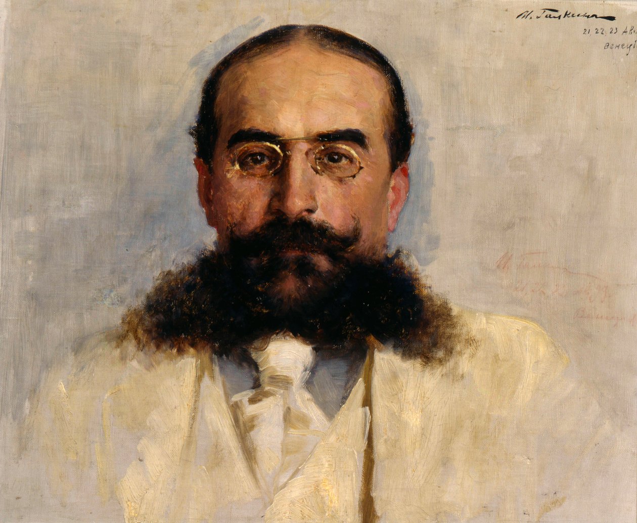 Retrato de Vladimir I. Nemirovich-Danchenko 1858-1943, 1899 de Ilya Savvich Galkin