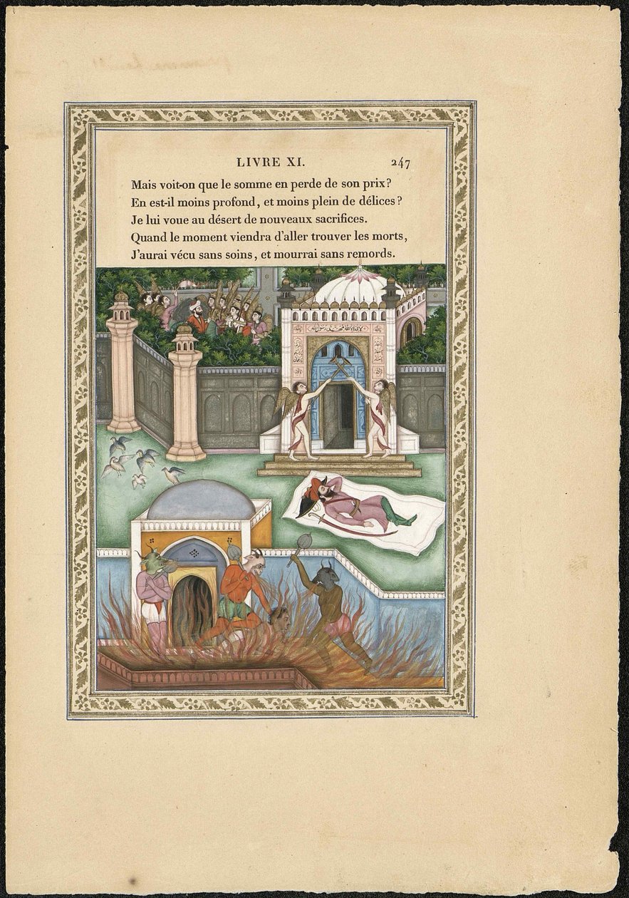 Sueño de un habitante del Mogol, 1837-1839 de Imam Bakhsh Lahori