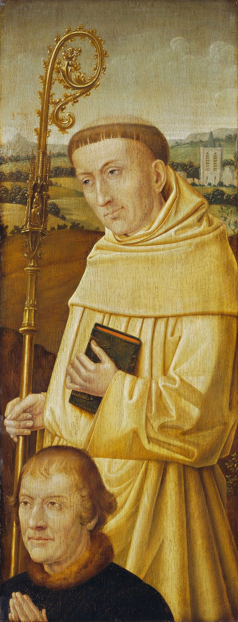 San Bernardo con donante [anverso] de Imitator of Flemish 15th Century