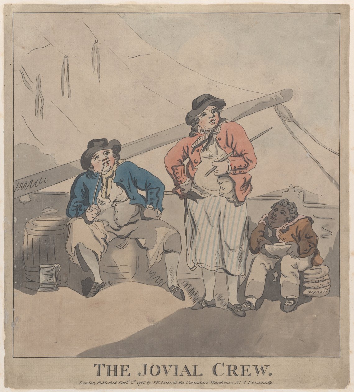 La tripulación jovial, 1 de octubre de 1786 de Imitator of Thomas Rowlandson.