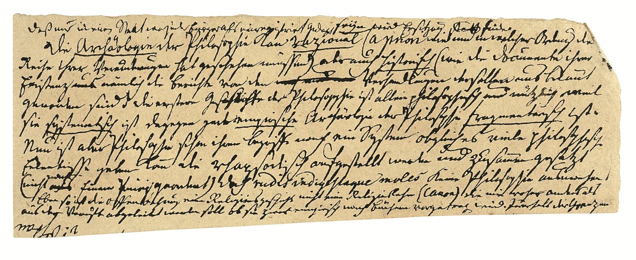 Manuscrito autógrafo, en alemán, notas sobre filosofía y la Universidad de Königsberg (pluma y tinta sobre papel) de Immanuel Kant