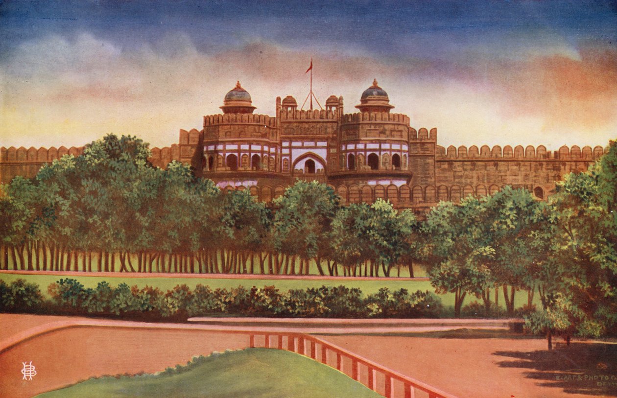Puerta de Delhi, Fuerte de Agra (foto en color) de Indian photographer