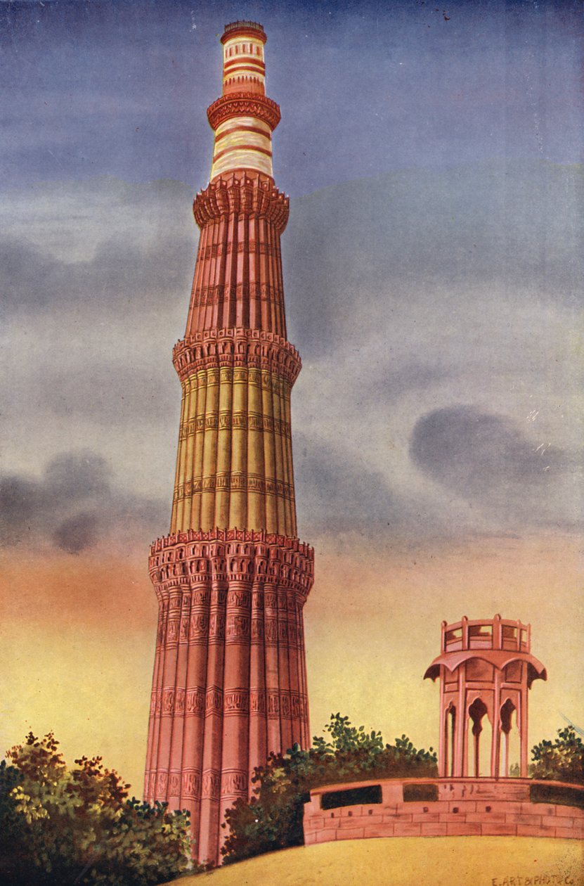 El Kutub Minar, Delhi (foto en color) de Indian photographer