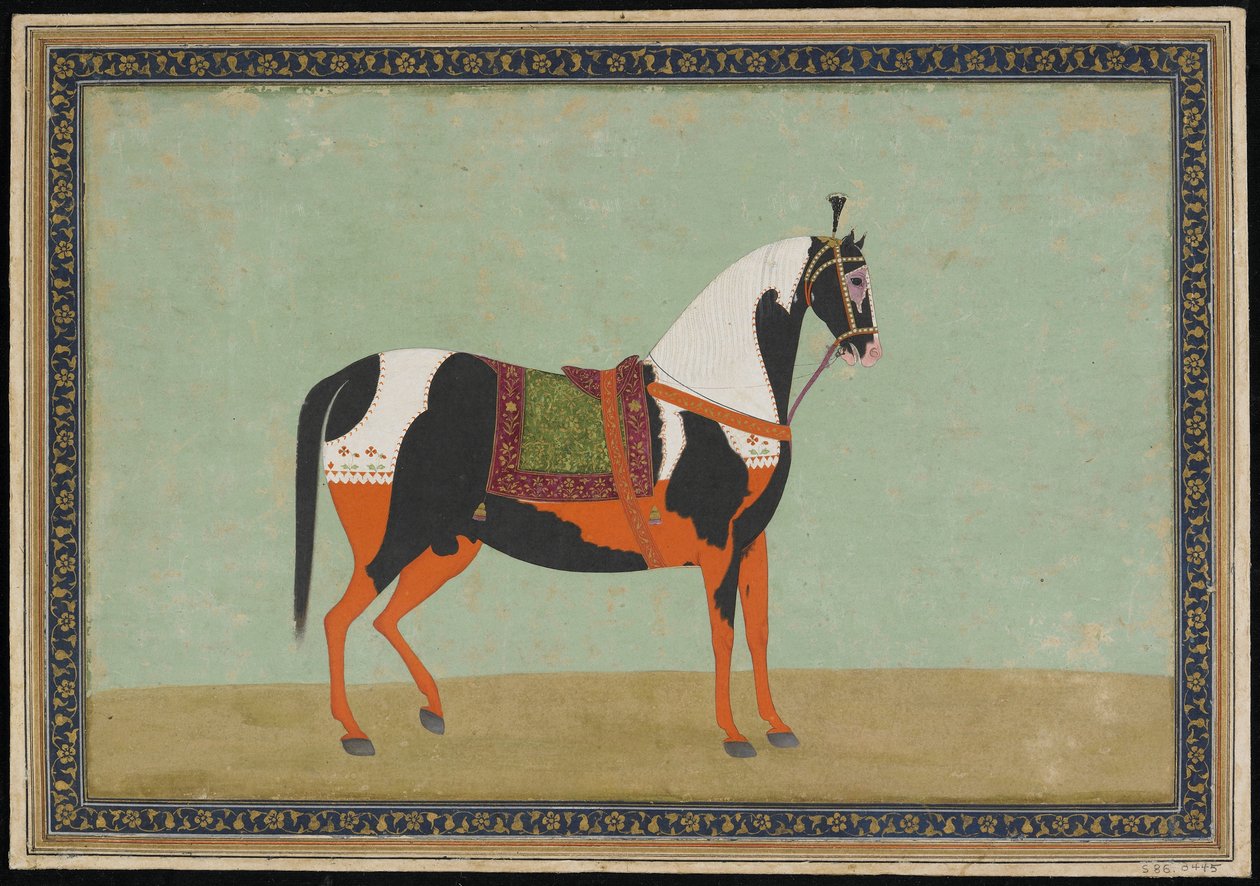 Un Caballo, siglo XIX de Indian School