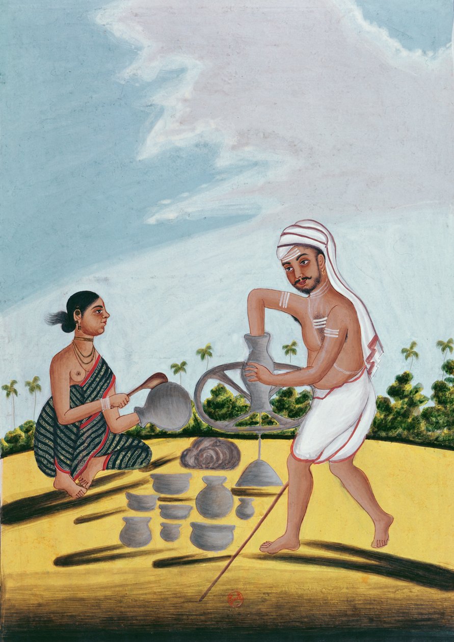 Un alfarero trabajando de Indian School