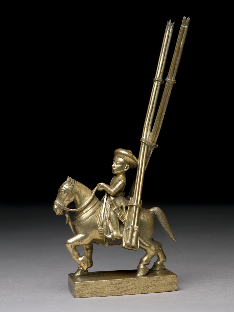 Un guerrero montado con lanzacohetes, indio, c.1795 de Indian School