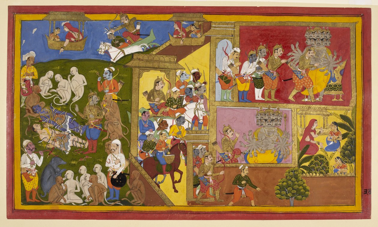 Add.15297(1), f.34 Sahibdin y taller, Rama y Lakshmana Bound, del 