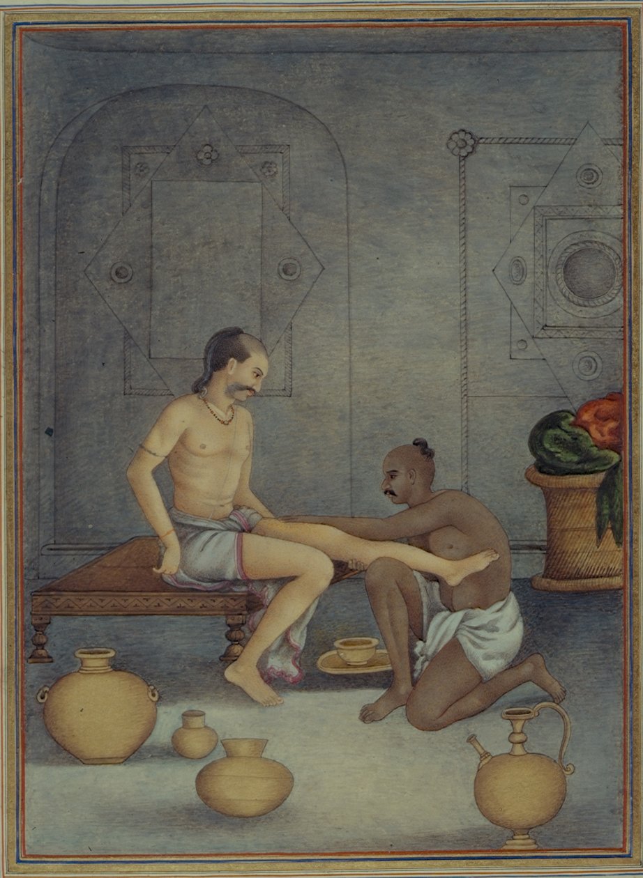 Add 27255 fol.208v A Man with his Ghulam Servant, from 