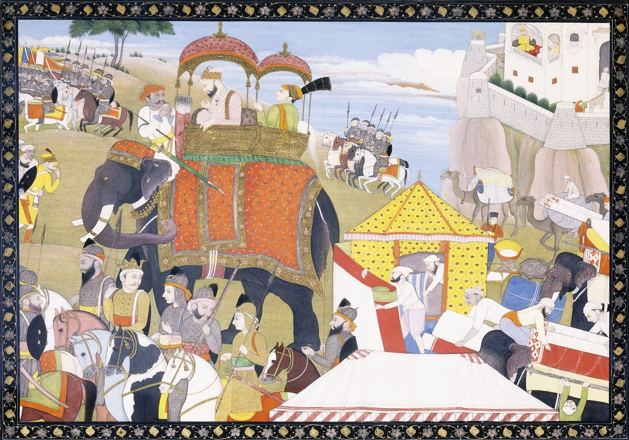 Una ilustración del Hamir Hath, principios del siglo XIX de Indian School
