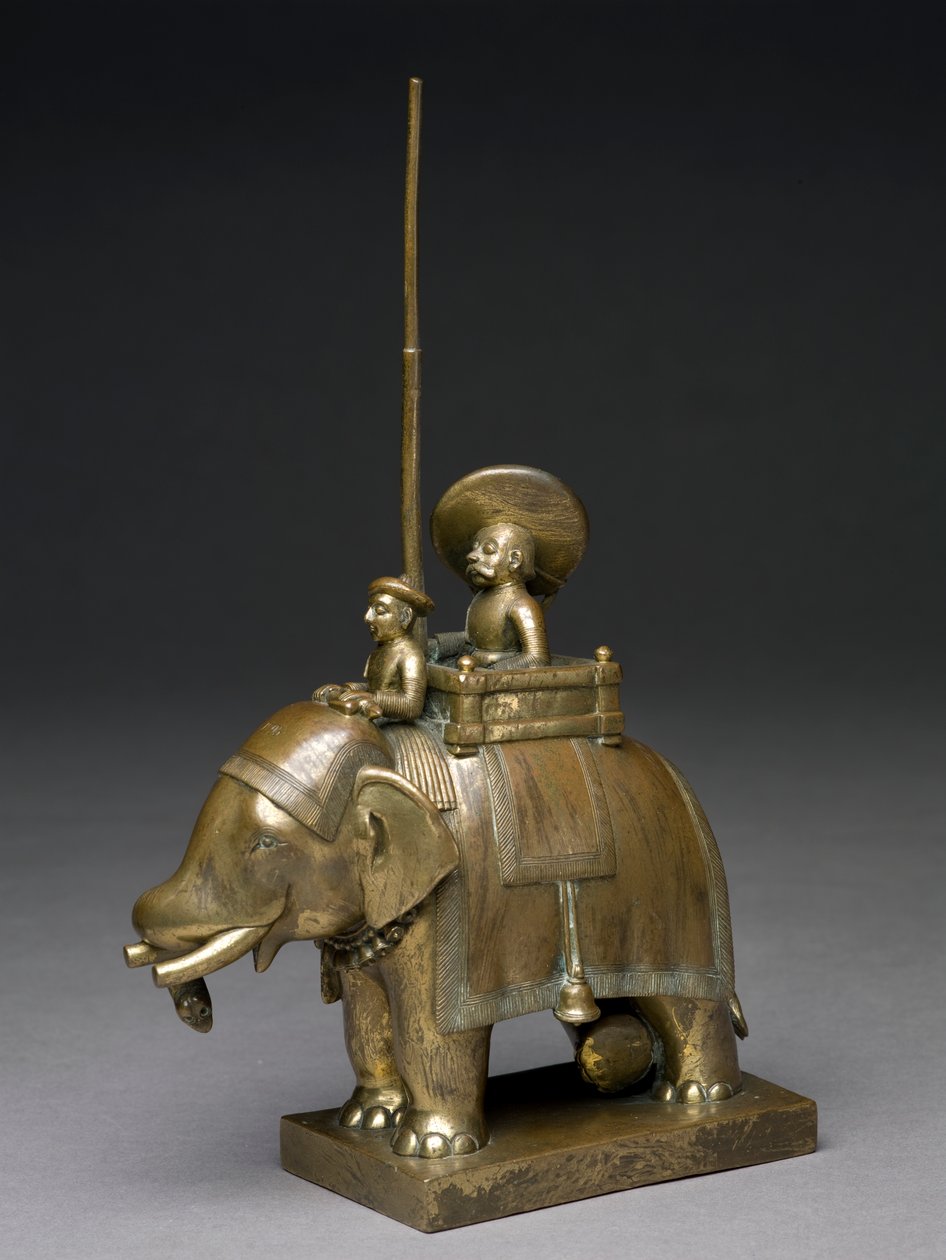 Un oficial montando un elefante, 1795 de Indian School