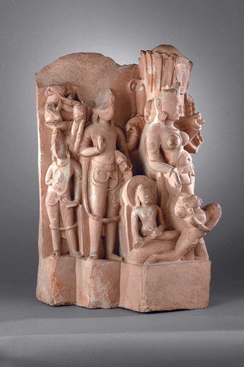 Acompañantes de Vishnu con Gada, siglo X-XI de Indian School