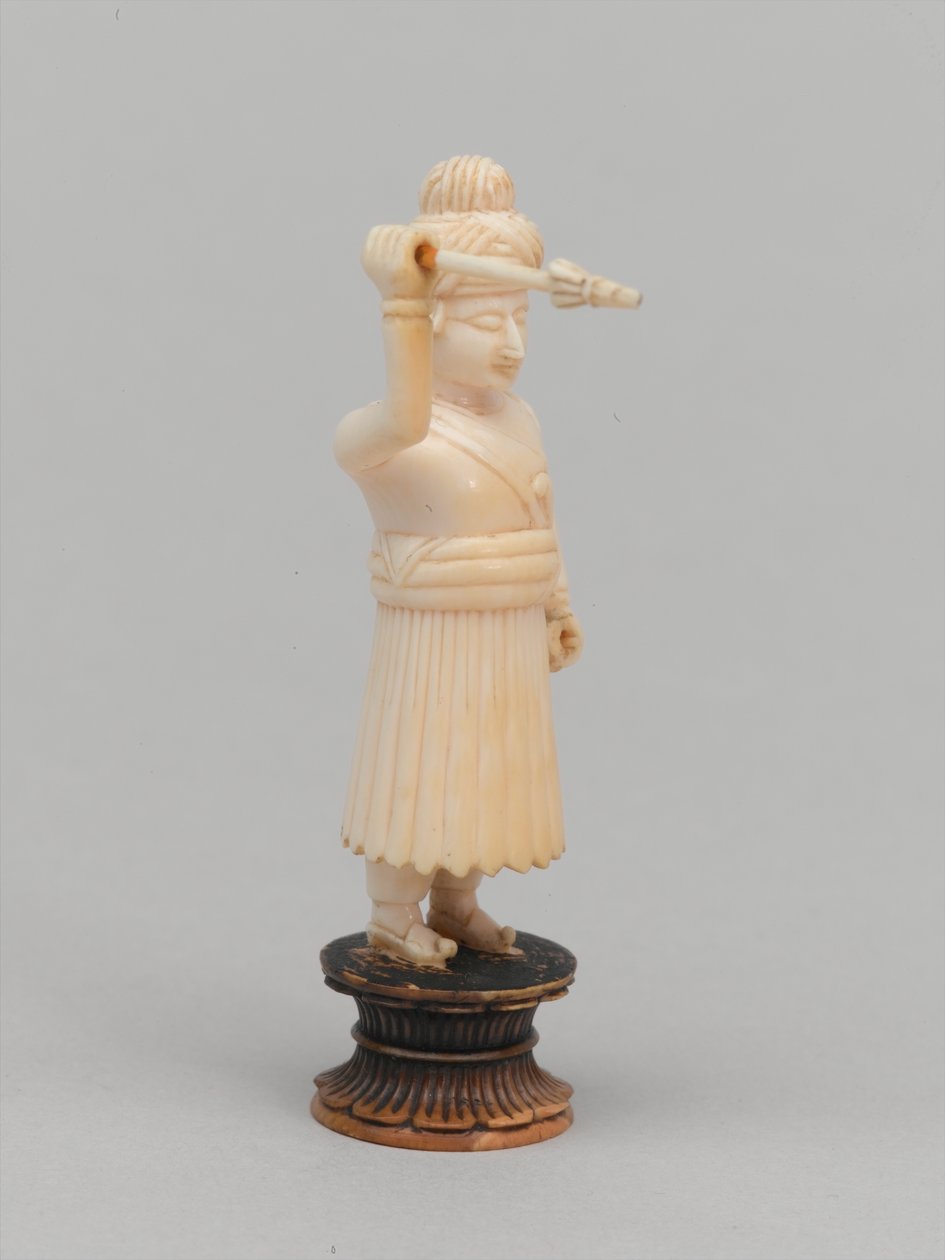 Peón negro, pieza de ajedrez, India, circa 1820 de Indian School