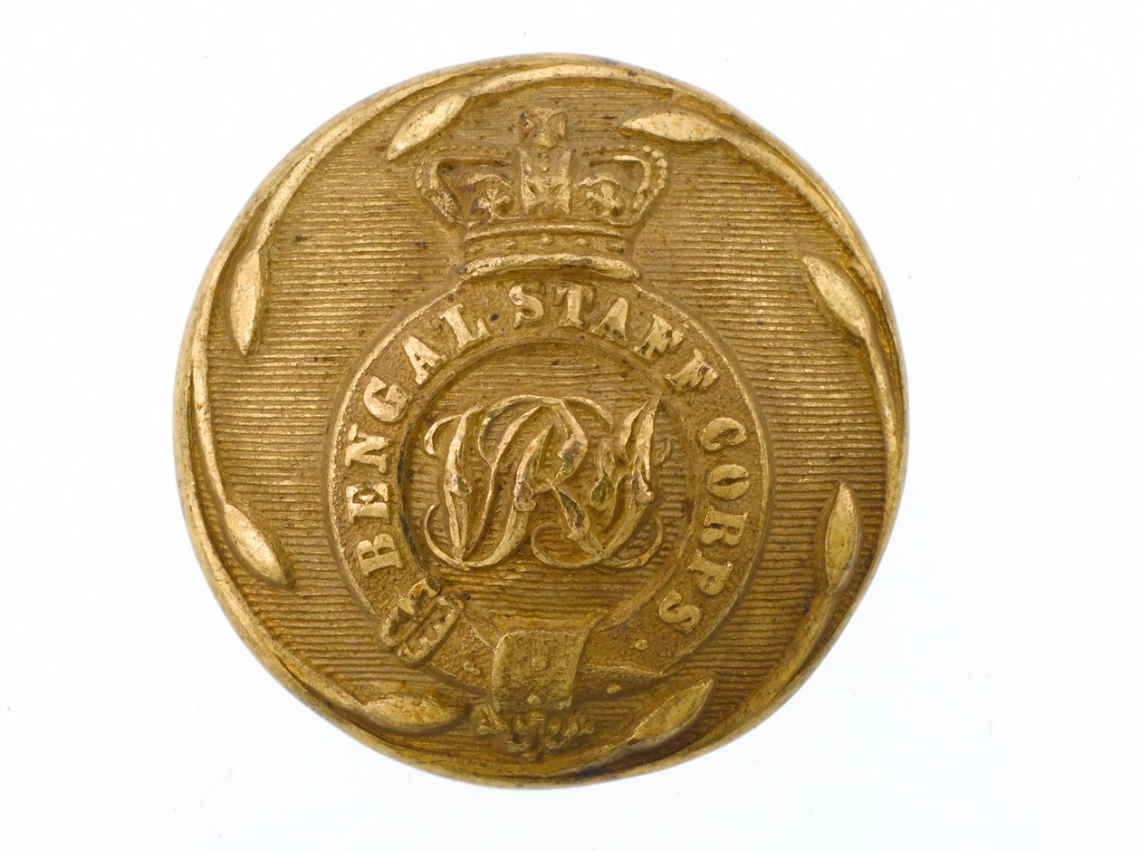 Botón, Cuerpo de Estado Mayor de Bengala, 1861-1876 de Indian School