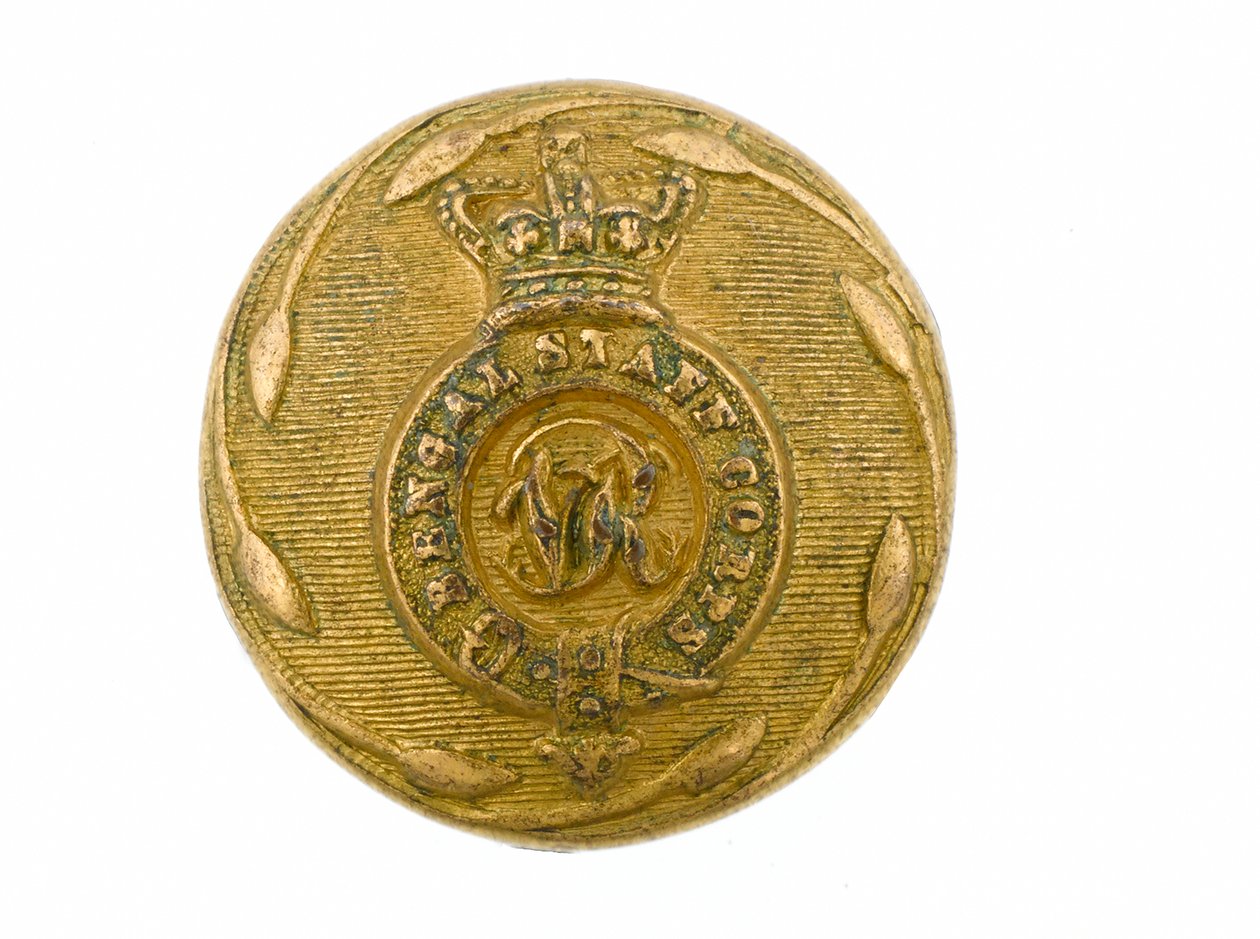 Botón, Cuerpo de Estado Mayor de Bengala, 1876-1891 de Indian School