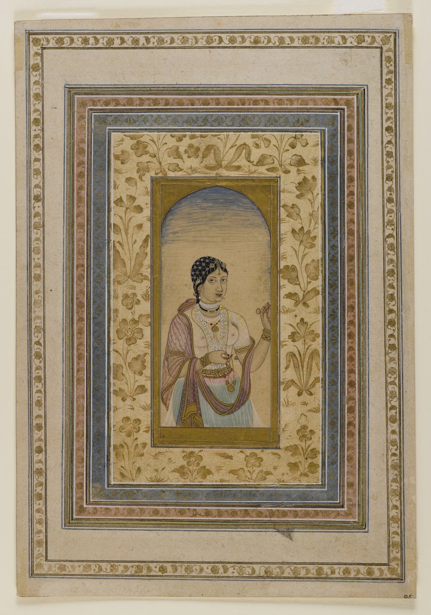Cortesana en una ventana, siglo XVIII de Indian School