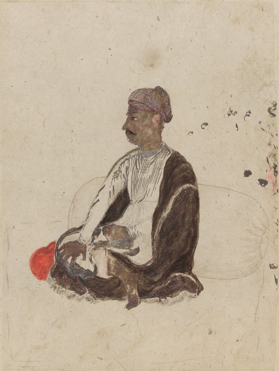 Figura de hombre sentado de Indian School