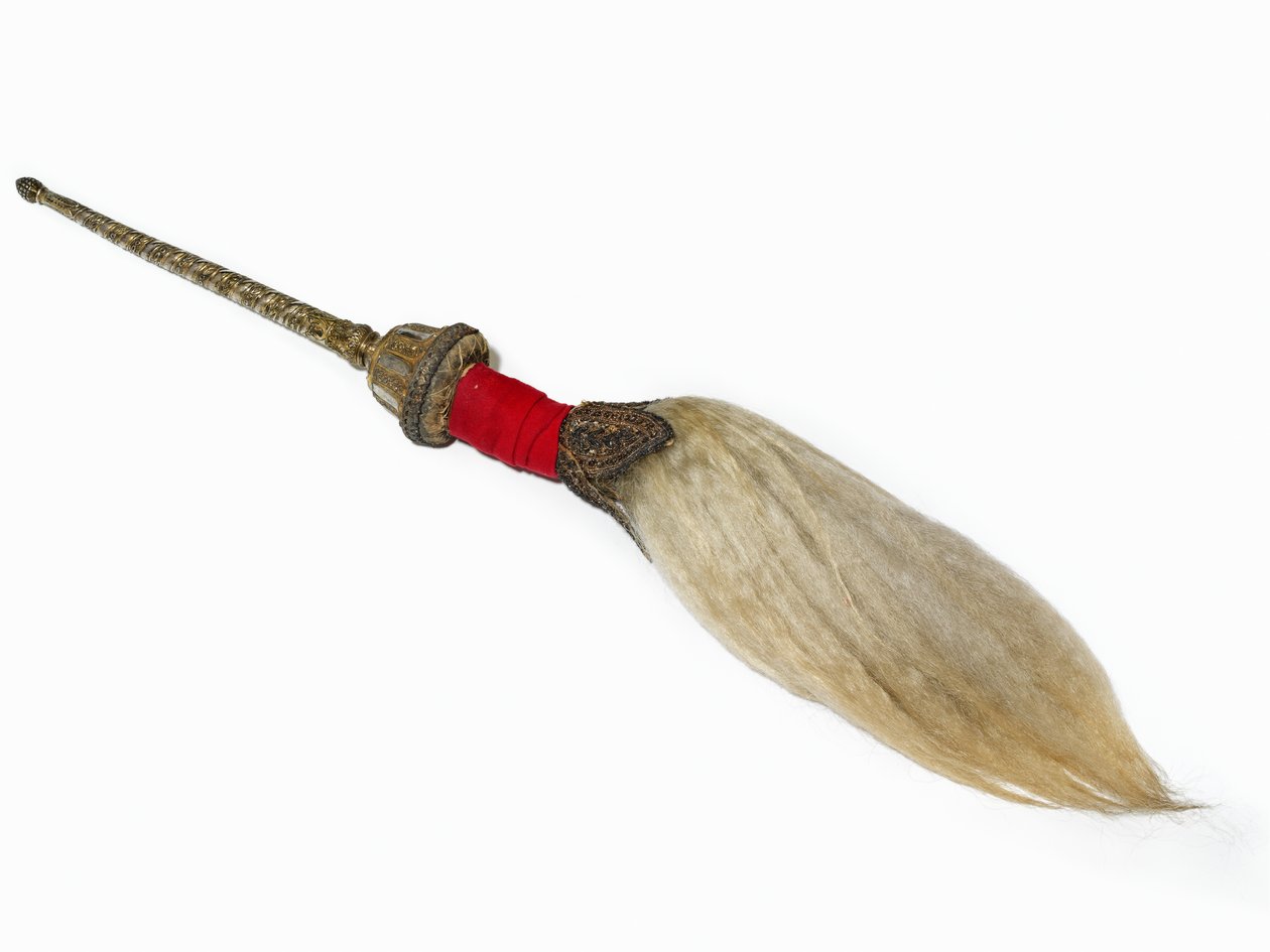 Abanico de moscas del palacio de Bahadur Shah, Delhi, circa 1857 de Indian School