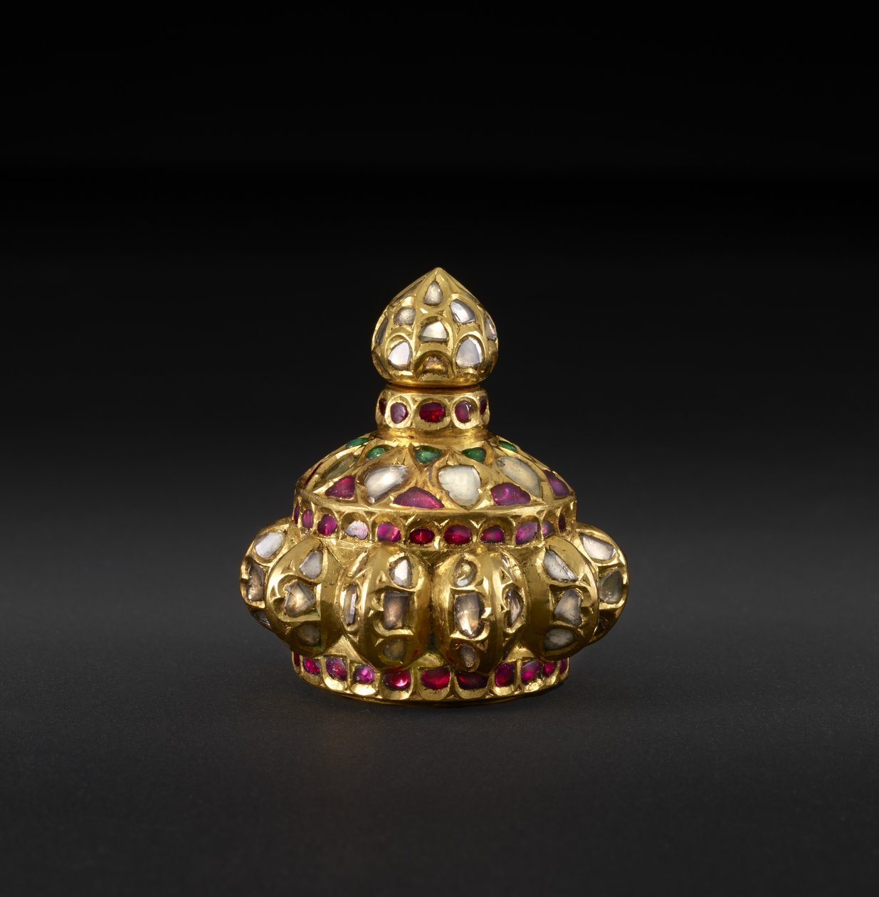 Botella de Kohl con Gemas, mediados del siglo XVII de Indian School