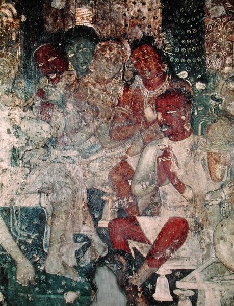 Grupo de figuras, del interior de la Cueva 16 de Indian School