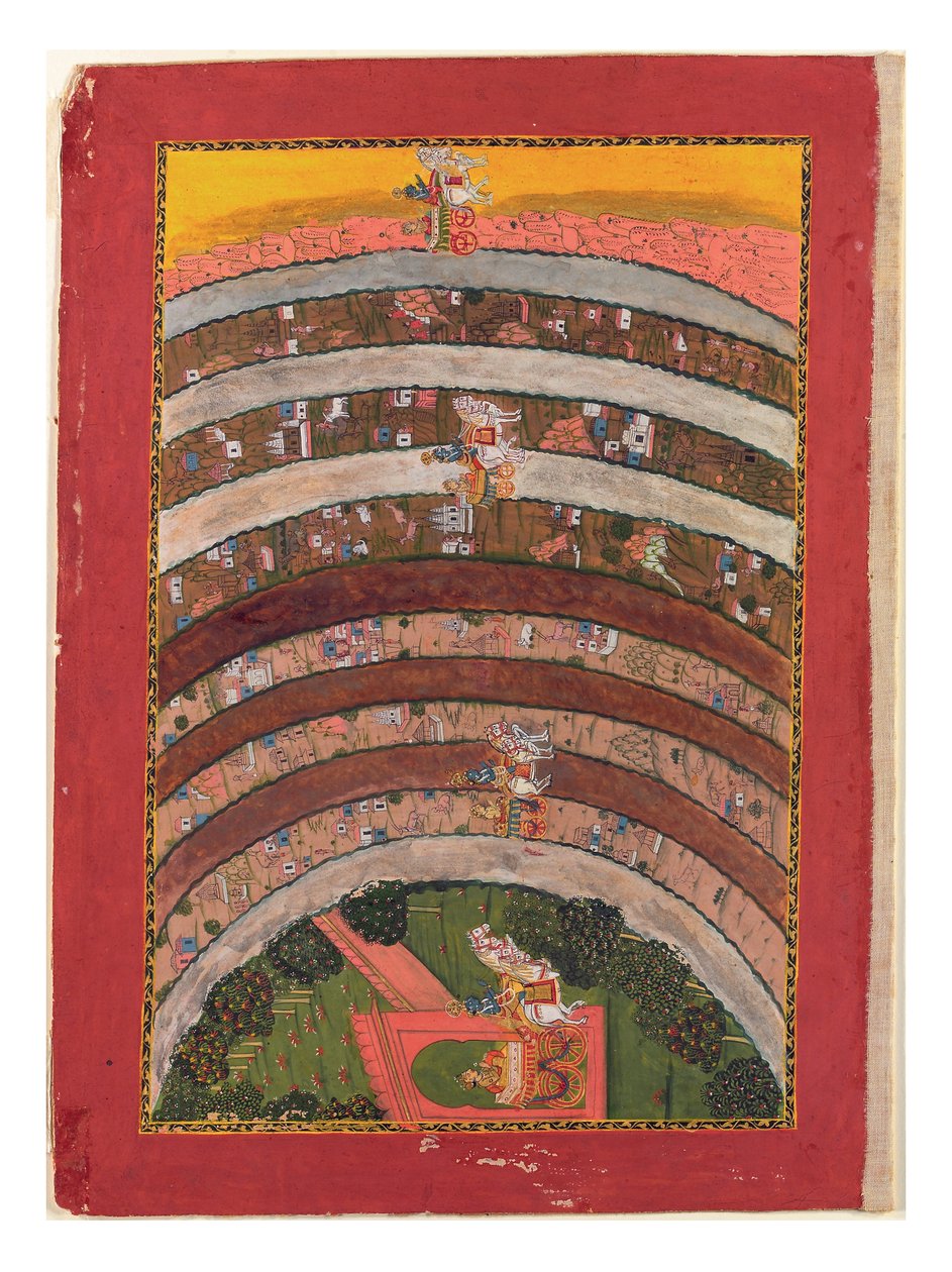 Viajando por tierras desconocidas, de Los viajes de Krishna en su carro de Indian School