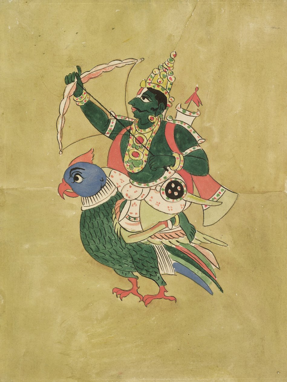 Kama, Dios del Amor, siglo XVIII-XIX de Indian School