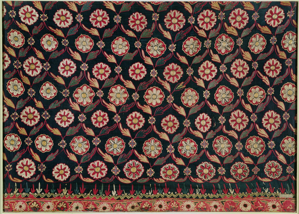 Pieza de falda bordada de Kutch, Estado de Bombay, India de Indian School