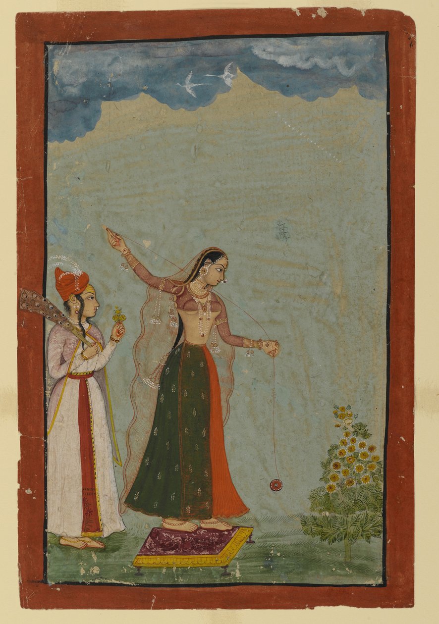 Dama con un yo-yo, c.1770 de Indian School