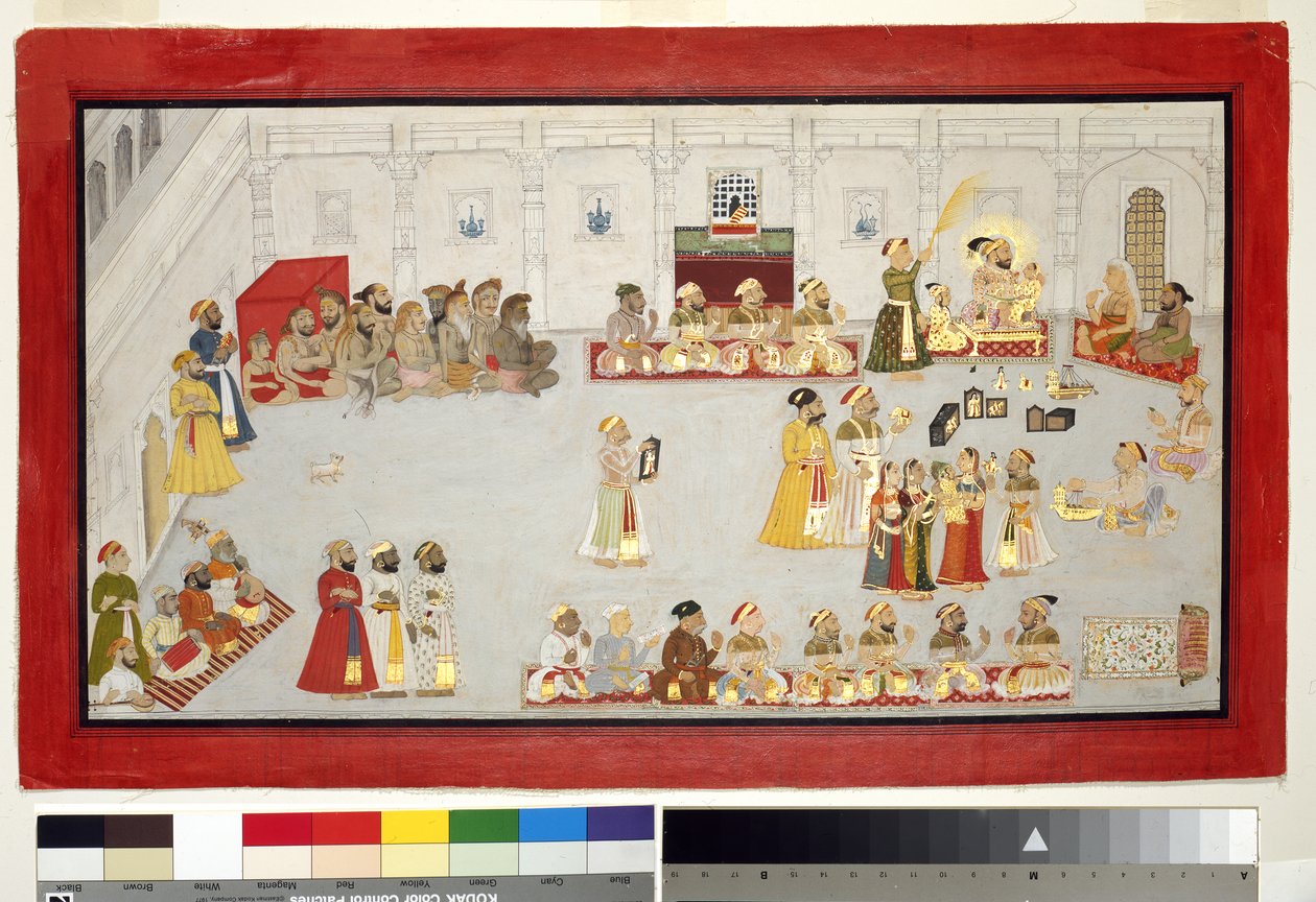 Maharana Sangram Singh con Sus Hijos y Cortesanos, c.1715 de Indian School