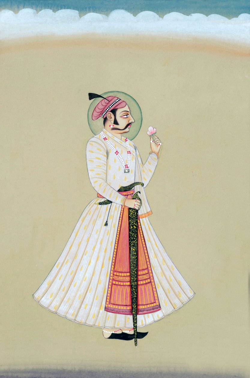Pintura en miniatura de Maharana Amar Singh Udaipur de Indian School