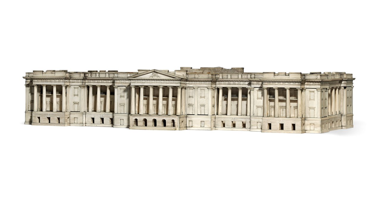 Modelo del Palacio Hazarduari, Murshidabad, c.1835 de Indian School