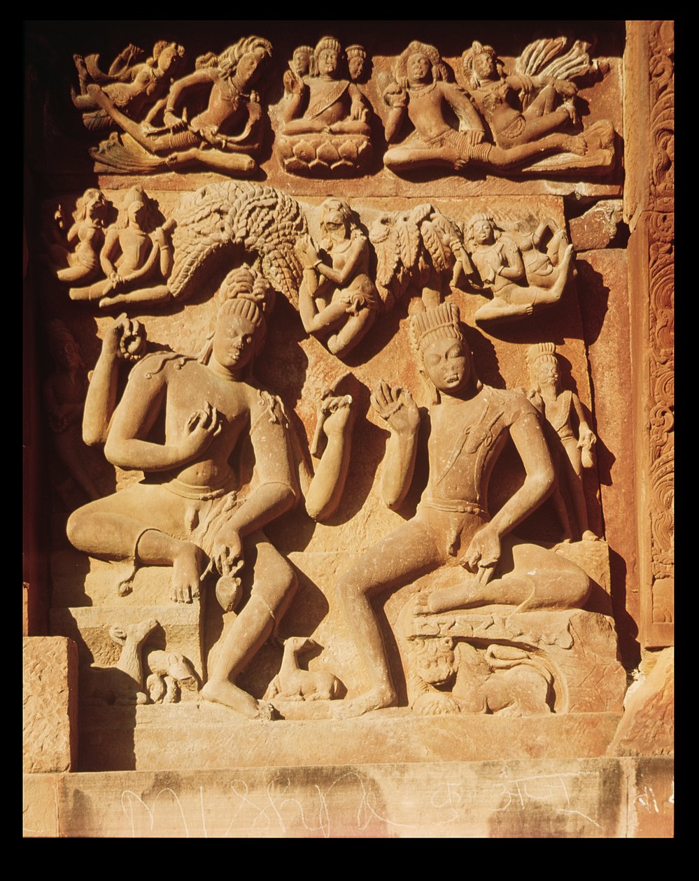 Relieve del Templo de Vishnu, c.500 d.C. de Indian School