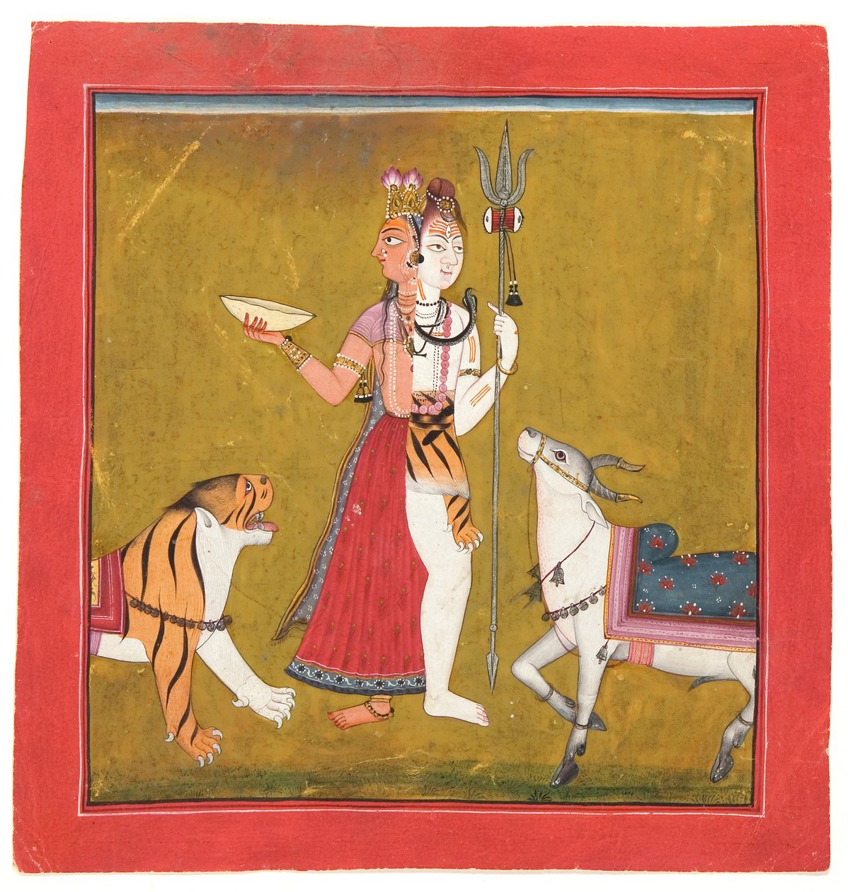 Shiva Ardhanarishvara, c.1715 de Indian School